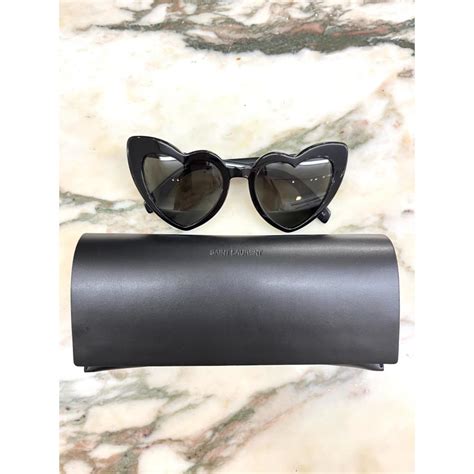 ysl heart shaped sunglasses|ysl sunglasses oversized.